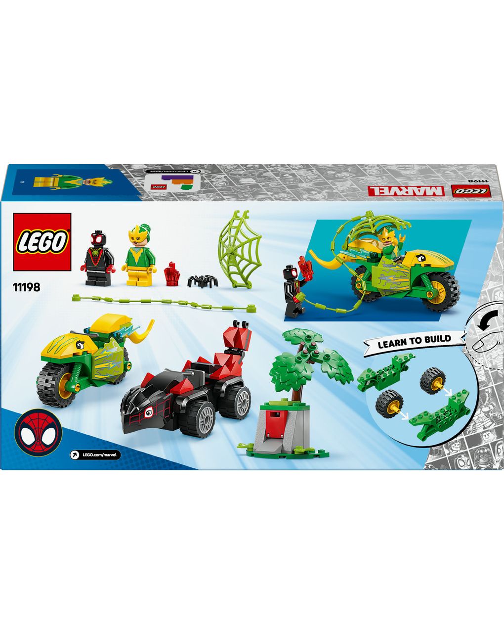 Inseguimento sui dino-veicoli di spin ed electro – 11198 – lego spidey e i suoi fantastici amici