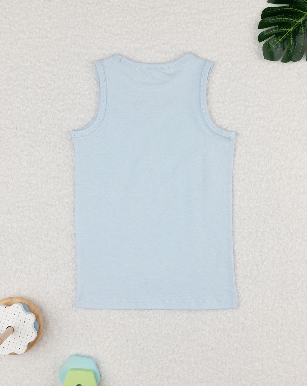 Canotta bimbo azzurra savana oeko-tex