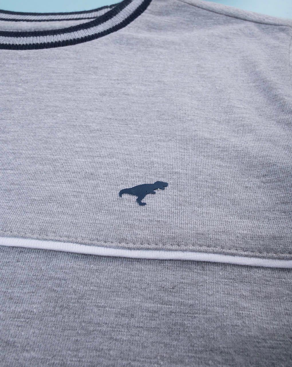 T-shirt bimbo grigia e blu