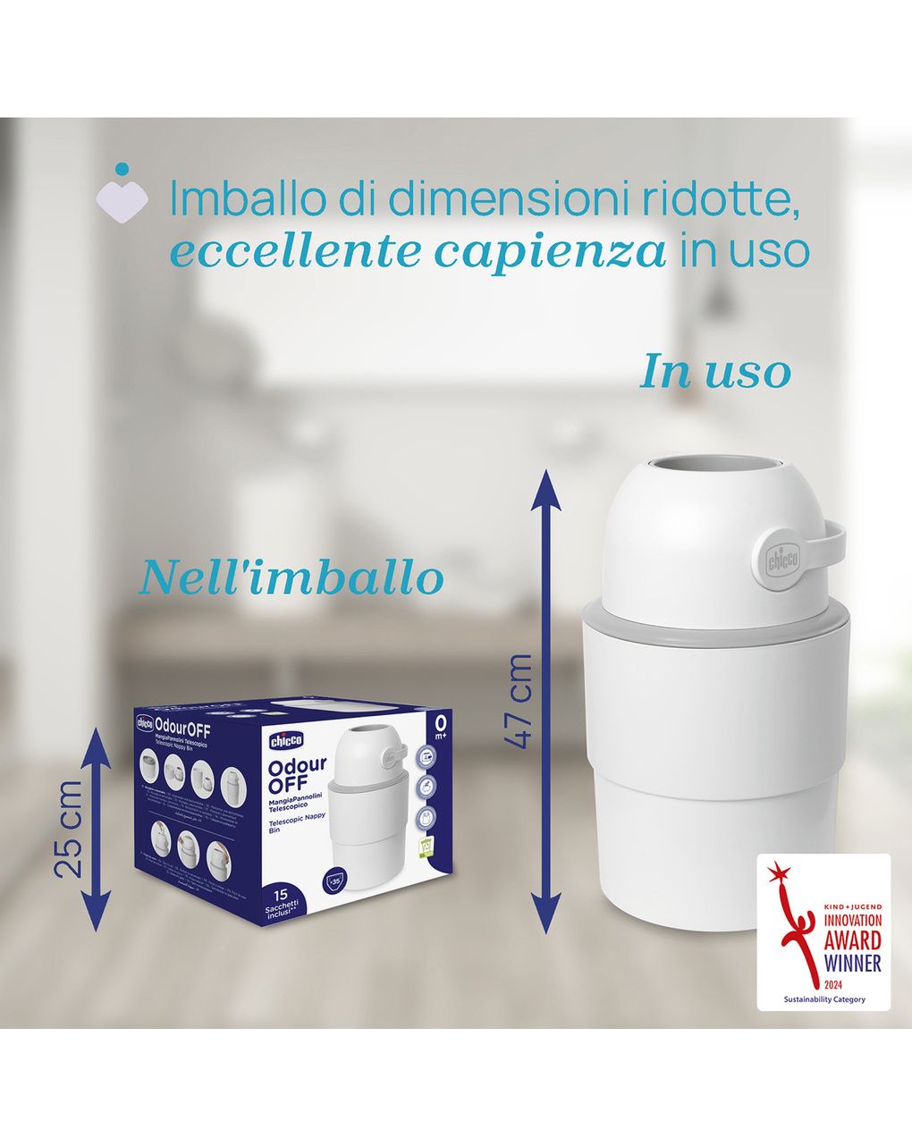 Odour off mangiapannolini telescopico - chicco