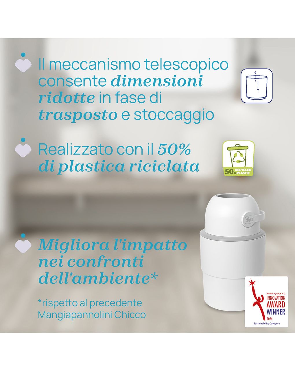 Odour off mangiapannolini telescopico - chicco