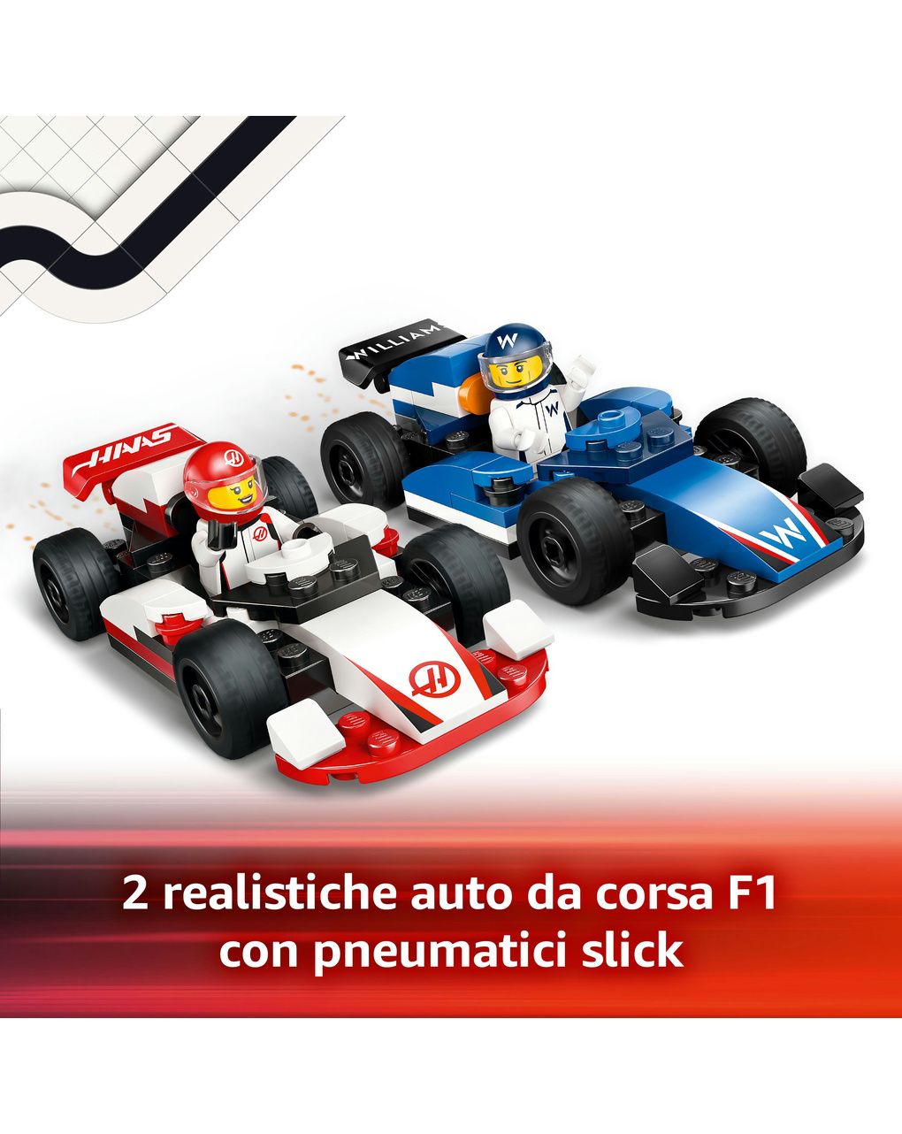 Williams racing e haas f1 – 60464 – lego city