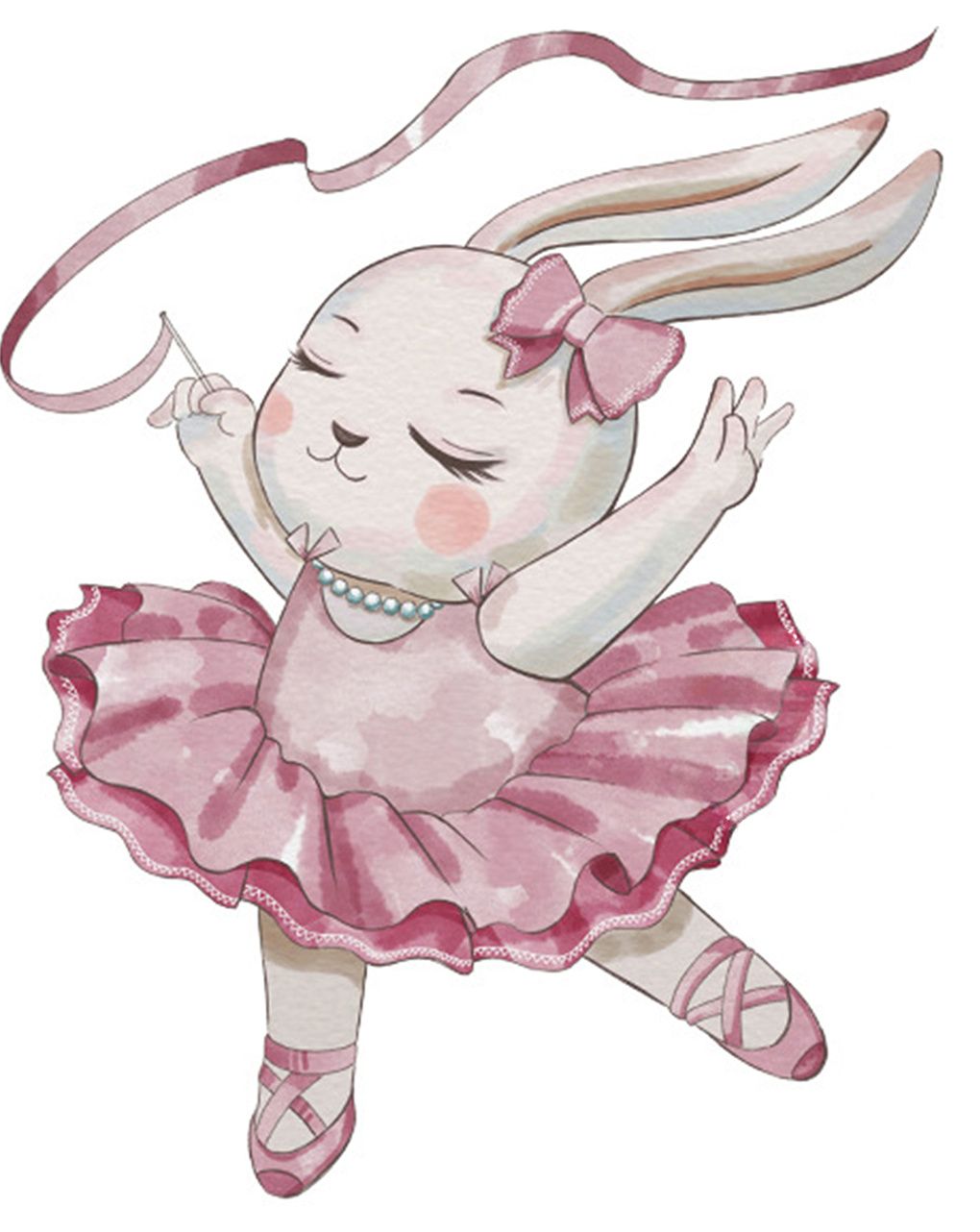 Adesivo decorativo da parete - ballerina bunny - autoadesivo - sipo