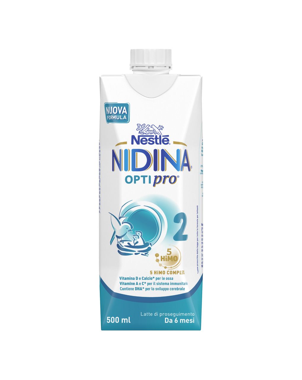 Nidina optipro 6-12 mesi latte di proseguimento liquido 500ml - nestlé