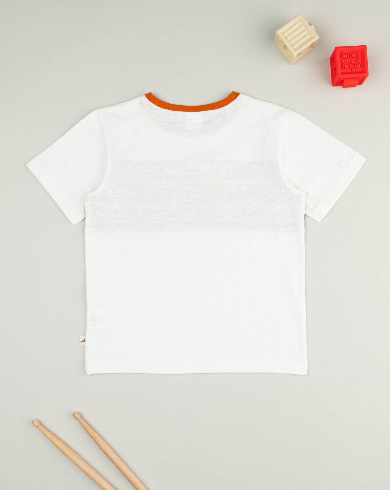 T-shirt bimbo bianca righe righe