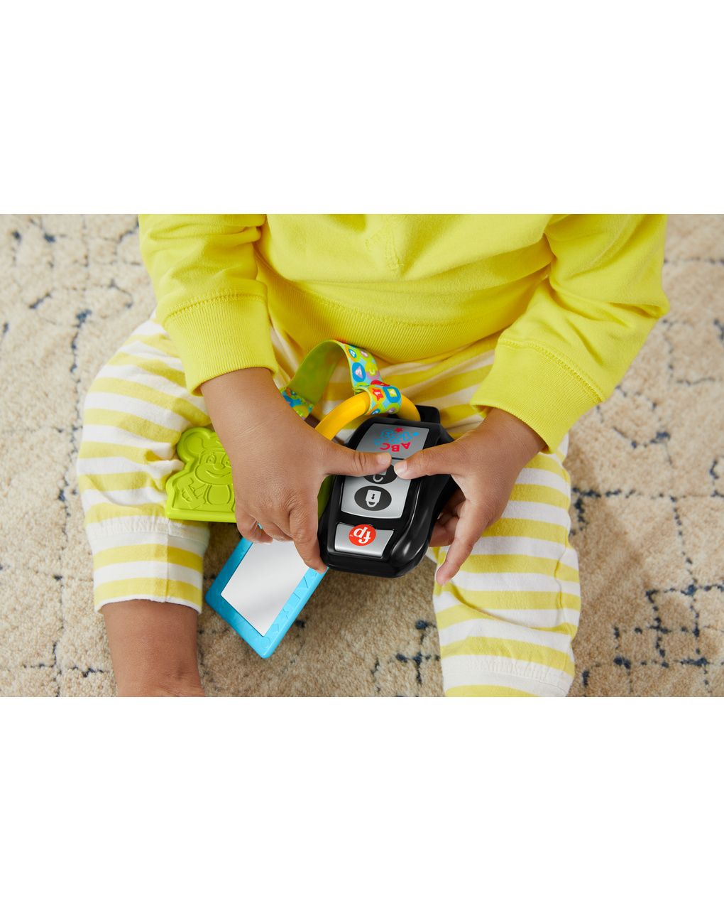 Fisher-price - il mio primo portachiavi, giocattolo musicale con dentaruolo e specchio