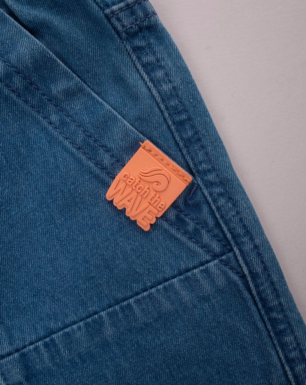 Bermuda bimbo blu denim/arancione