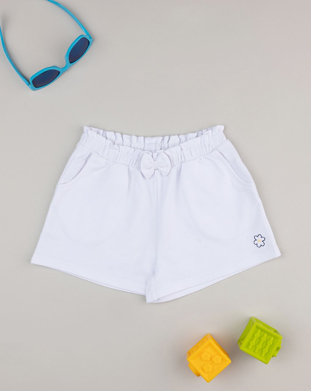 Shorts bianco bimba