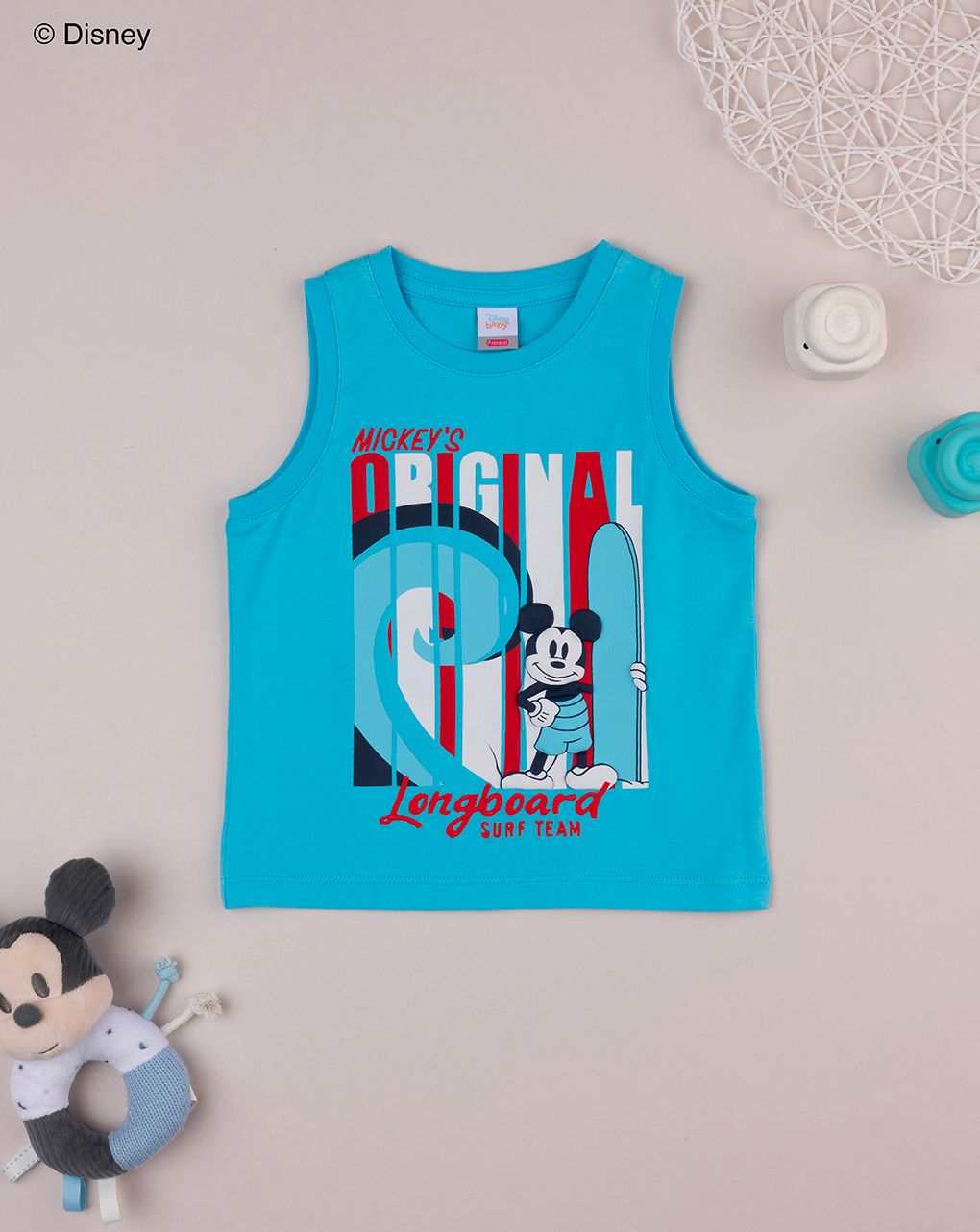 Canotta bimbo azzurra organic cotton