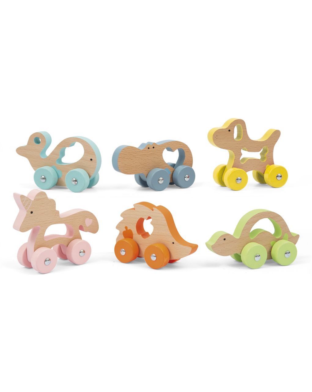 Animaletti su ruote assortiti -12m+ - wood "n" play