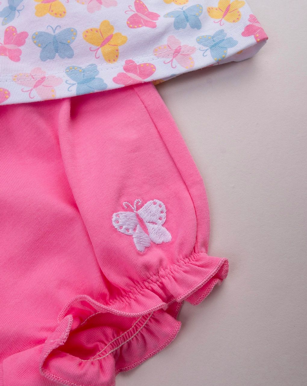 Completo corto bimba farfalle