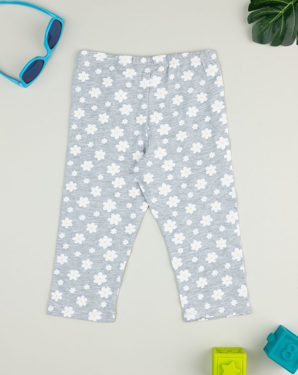 Leggings grigi bimba margherite
