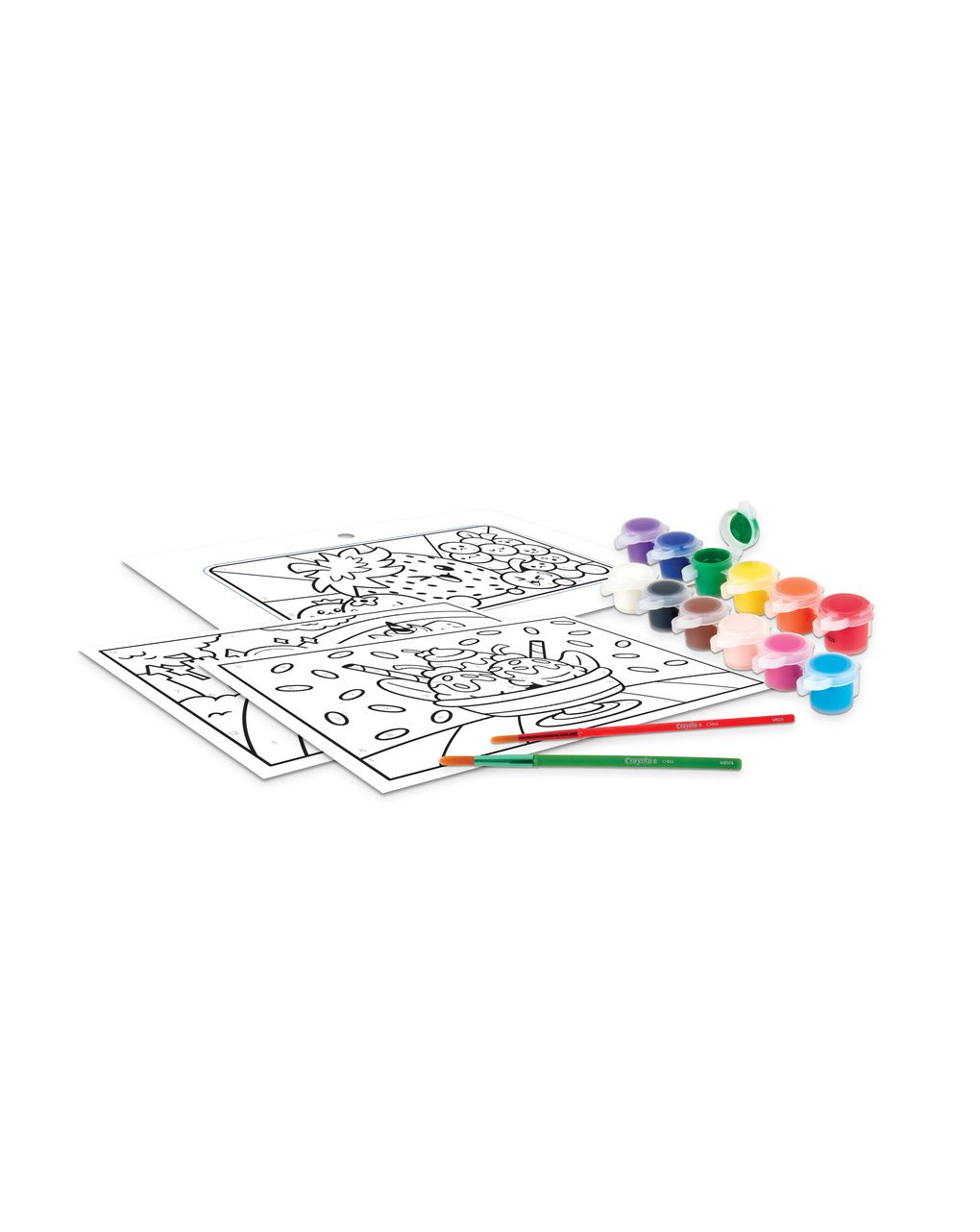 Set dipingi con i numeri, con tempere lavabili e pennelli - 5+ crayola