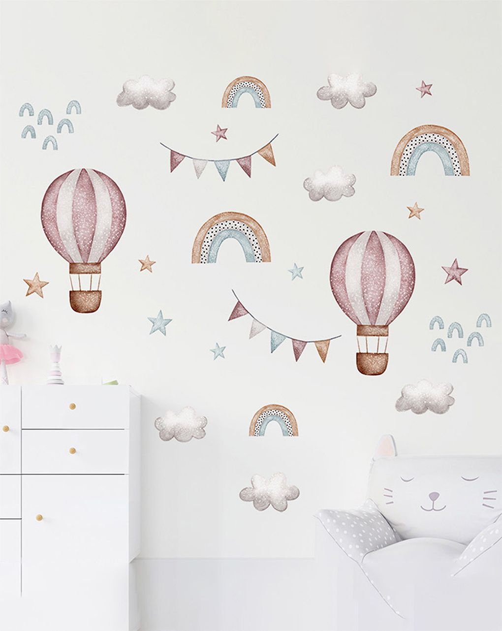 Adesivo decorativo da parete - palloncini -  autoadesivo - sipo