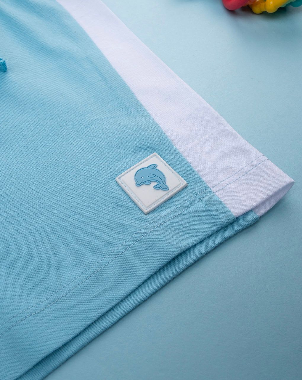 Shorts bimbo azzurro/bianco