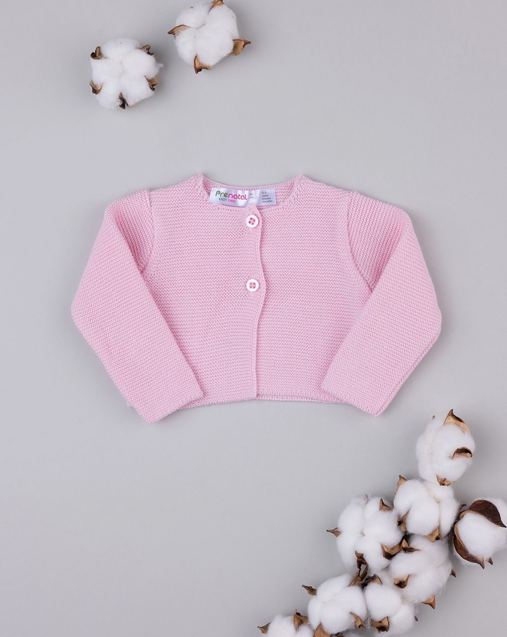 Cardigan in tricot rosa chiaro