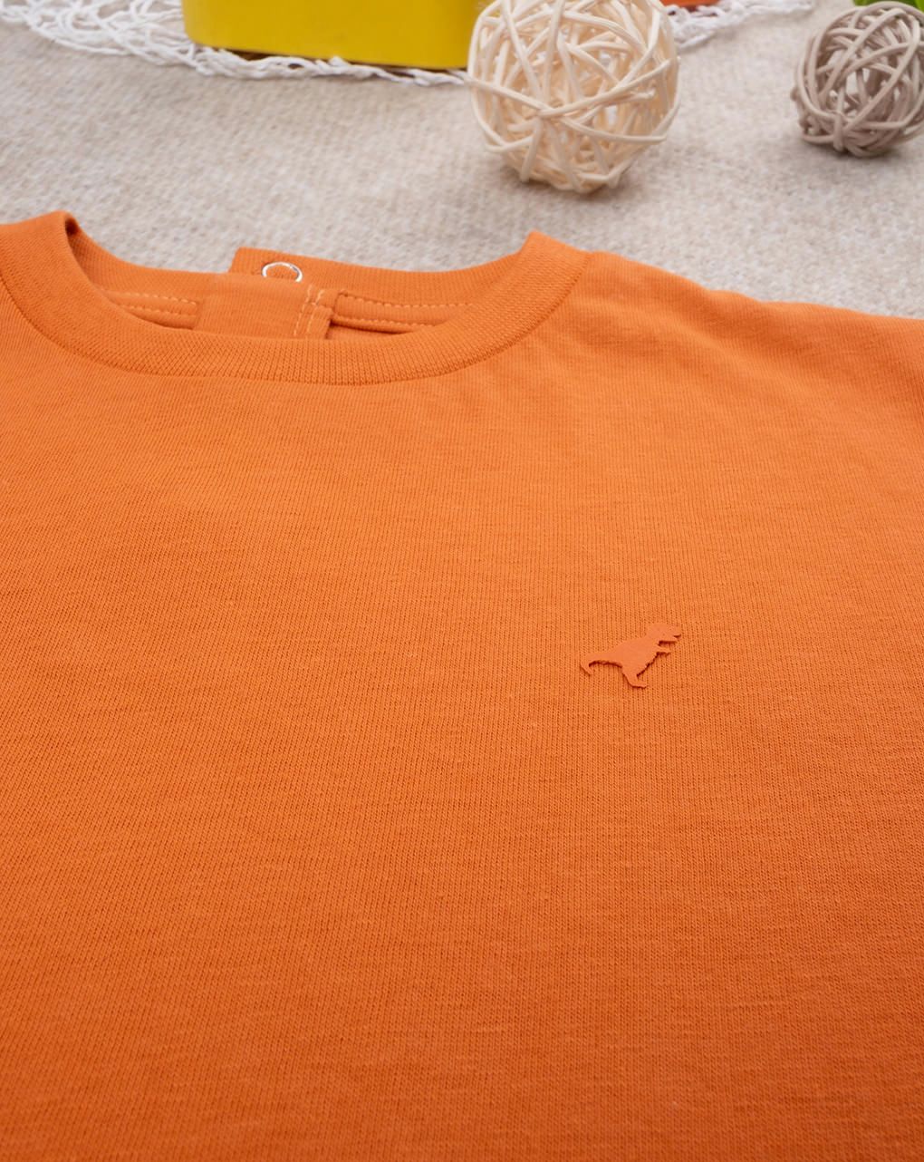 T-shirt bimbo arancione girocollo