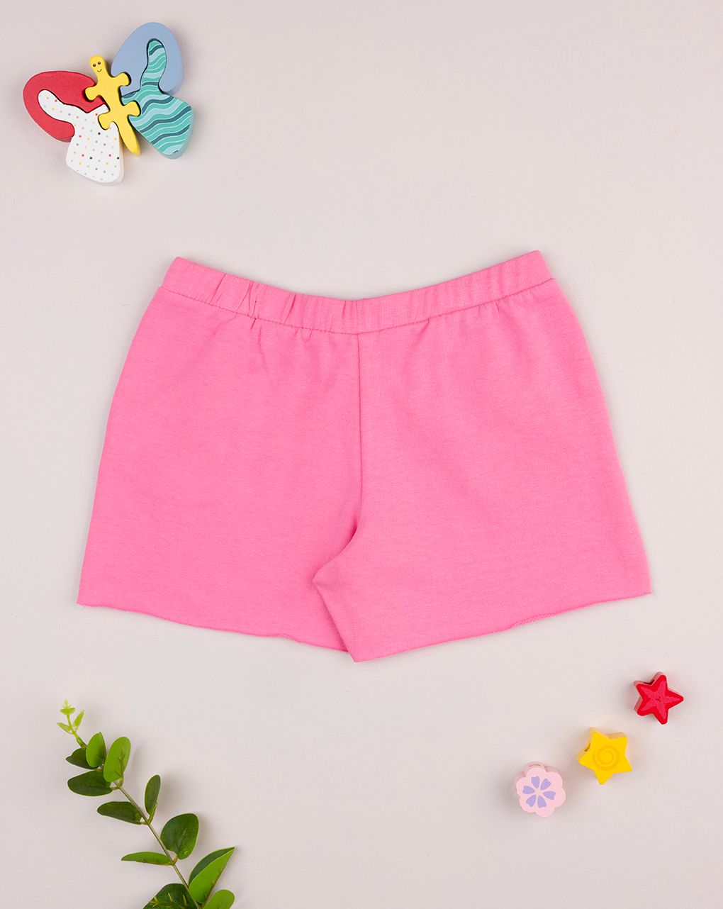 Short bimba rosa farfalle
