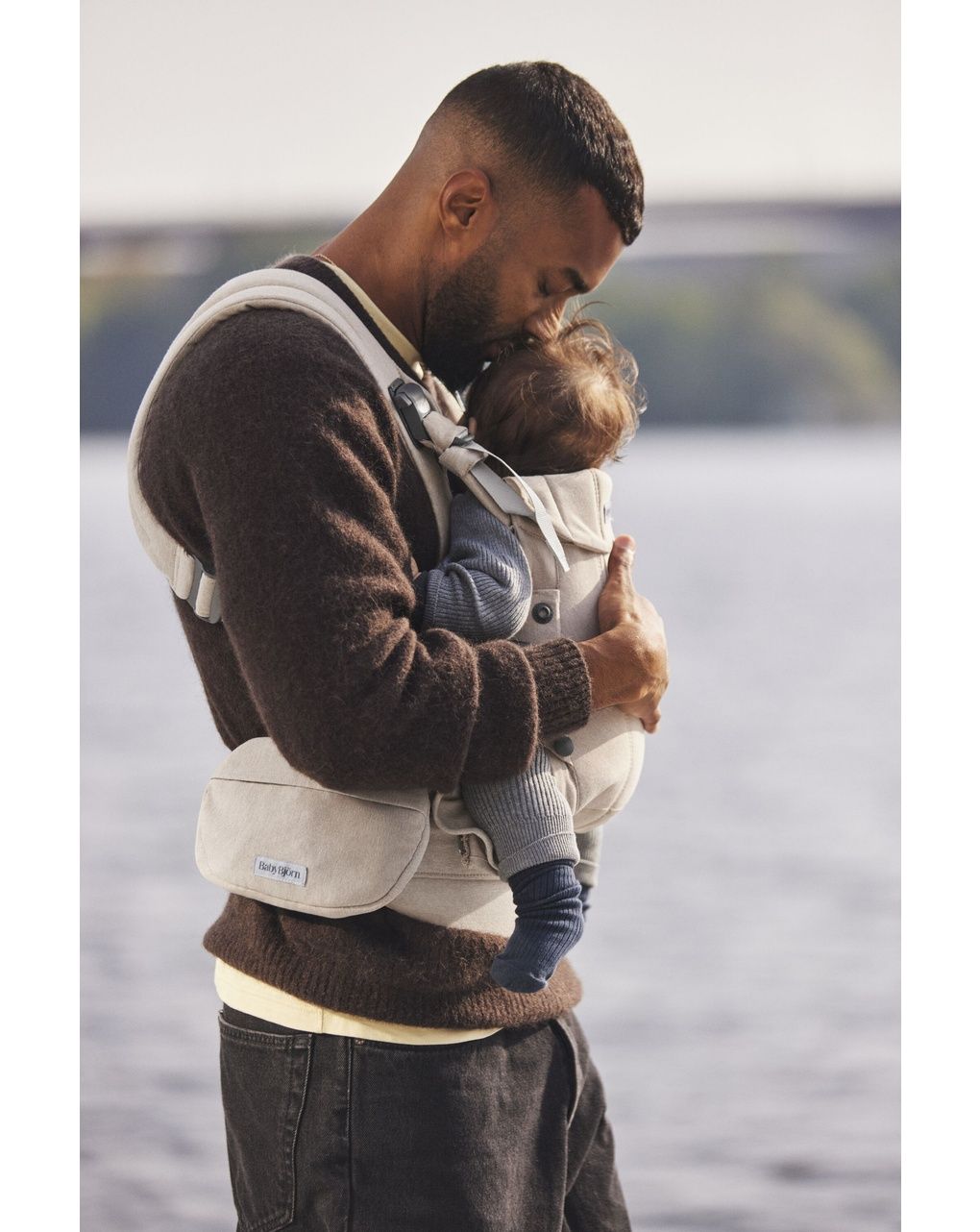 Marsupio baby carrier harmony woven light beige mélange - babybjörn