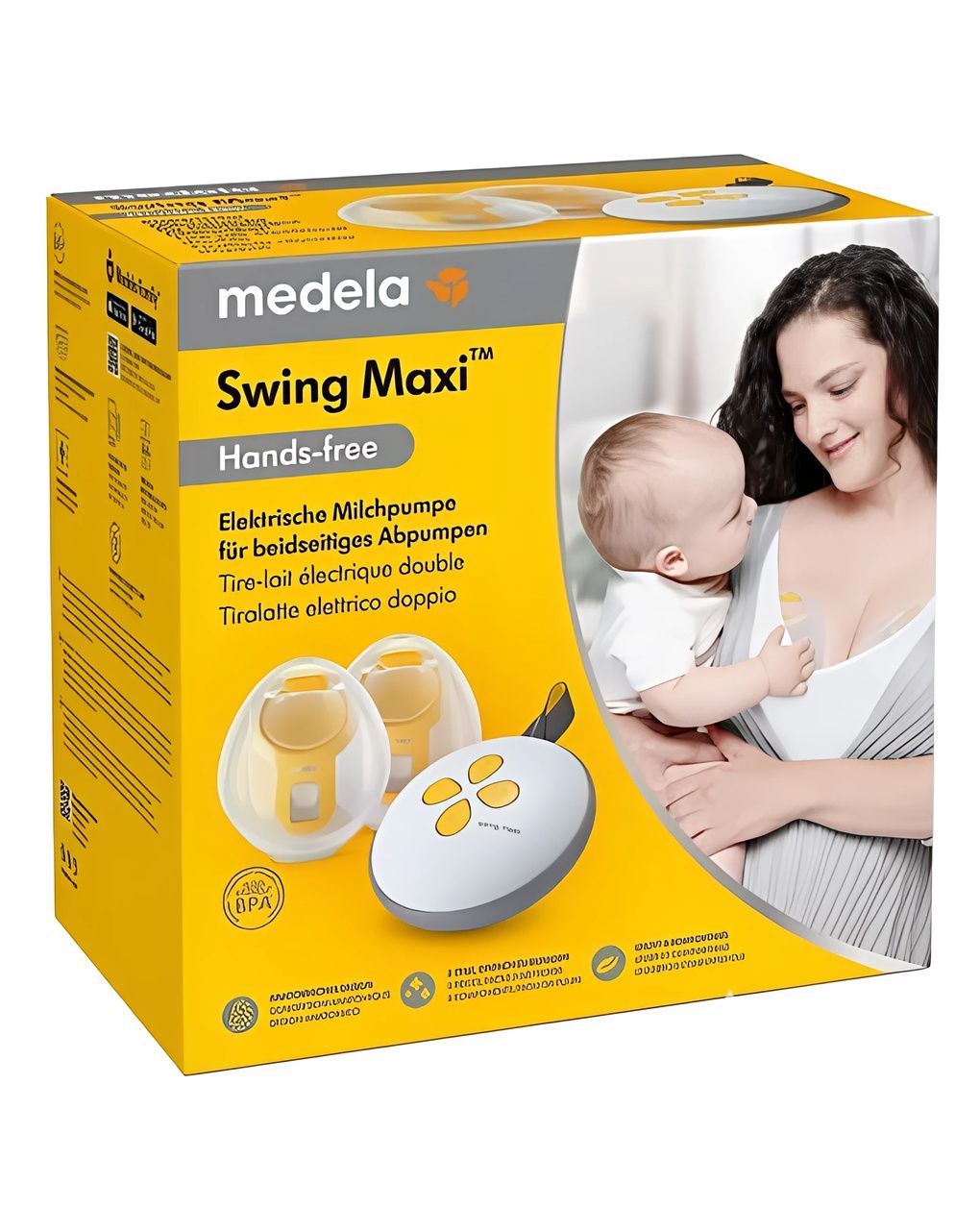Tiralatte elettrico doppio swing maxi hands-free - medela
