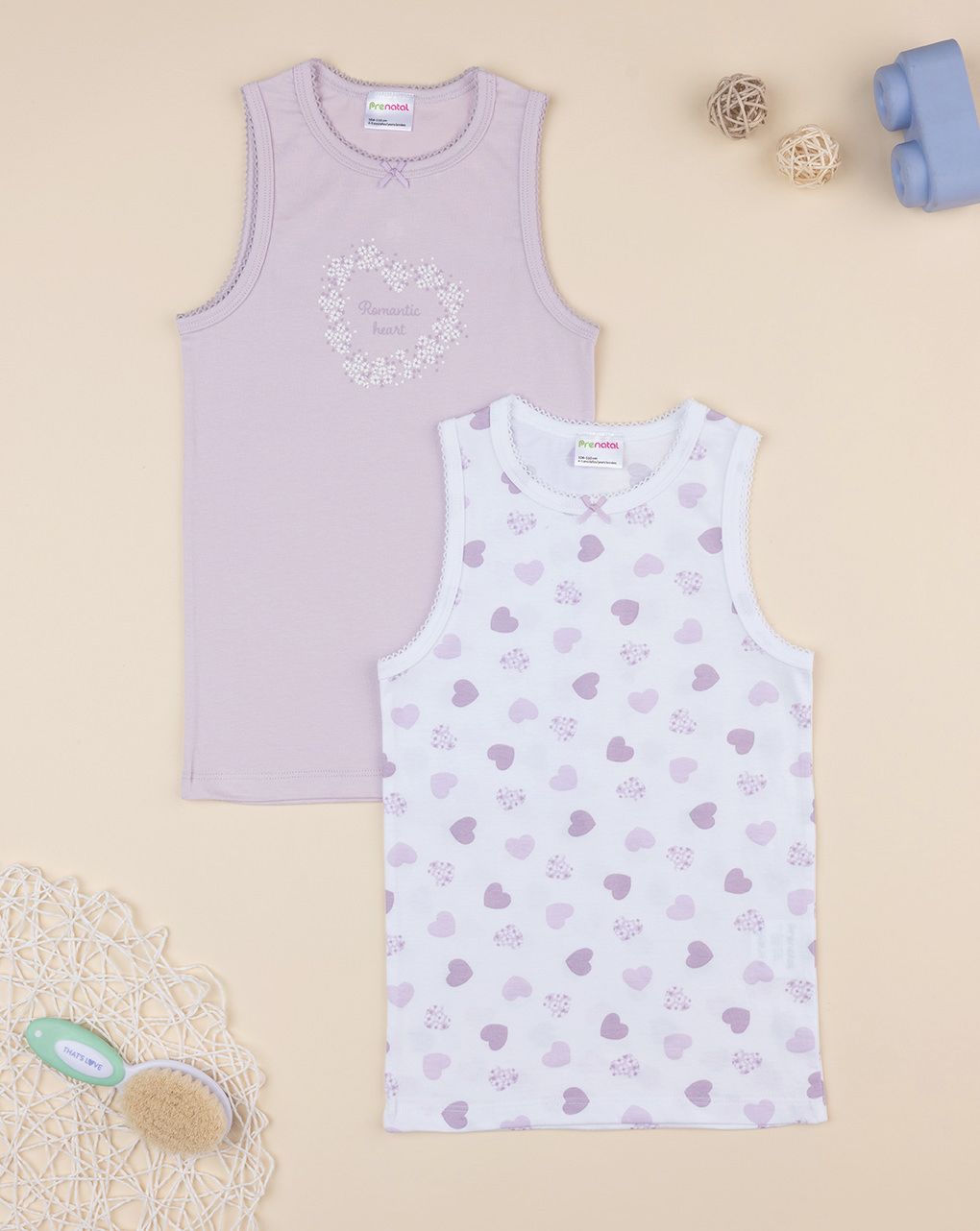 Pack 2 canotte lilla bimba
