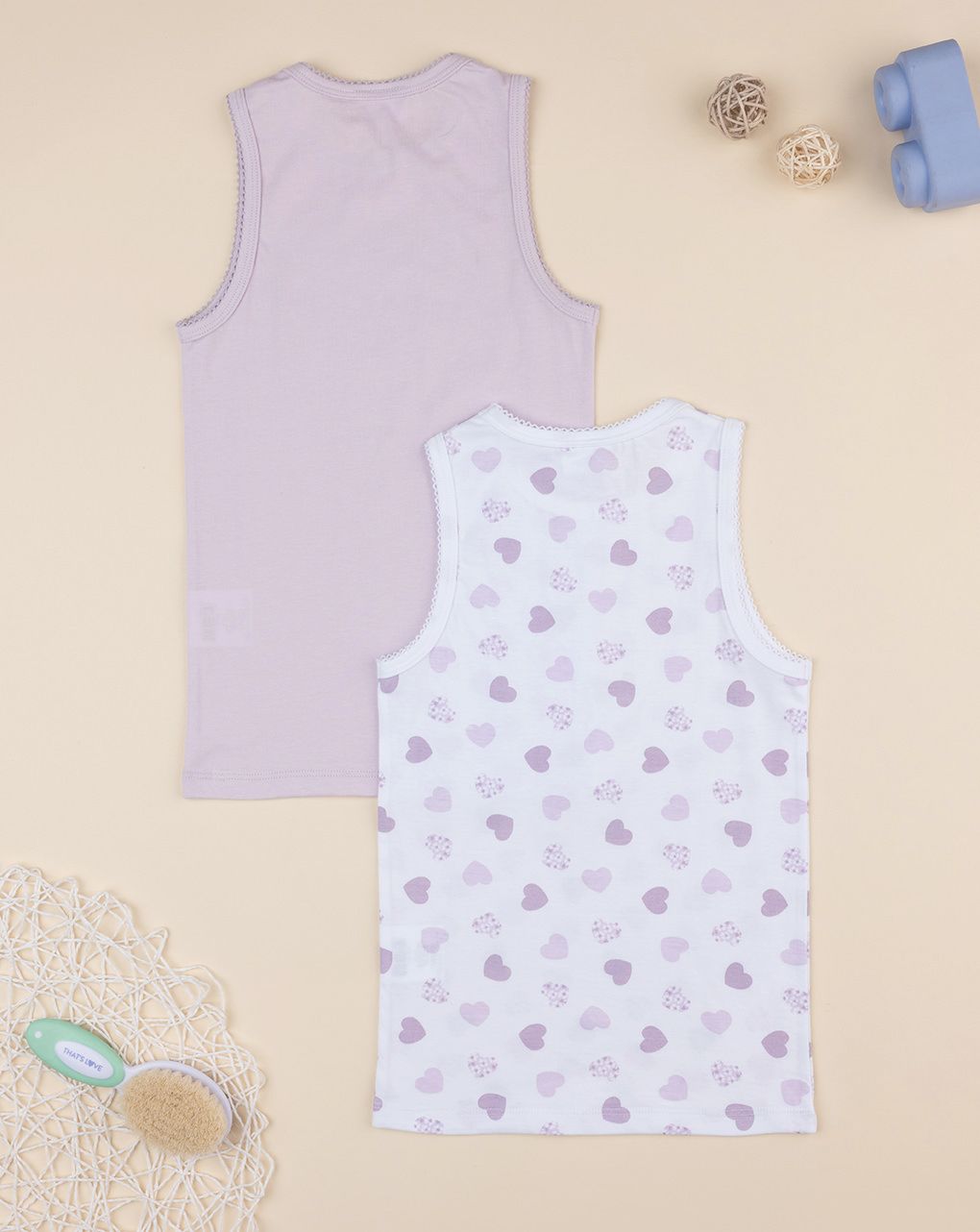 Pack 2 canotte lilla bimba