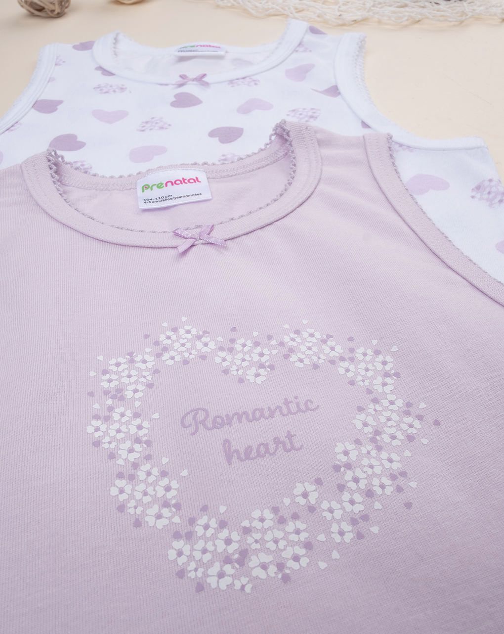 Pack 2 canotte lilla bimba