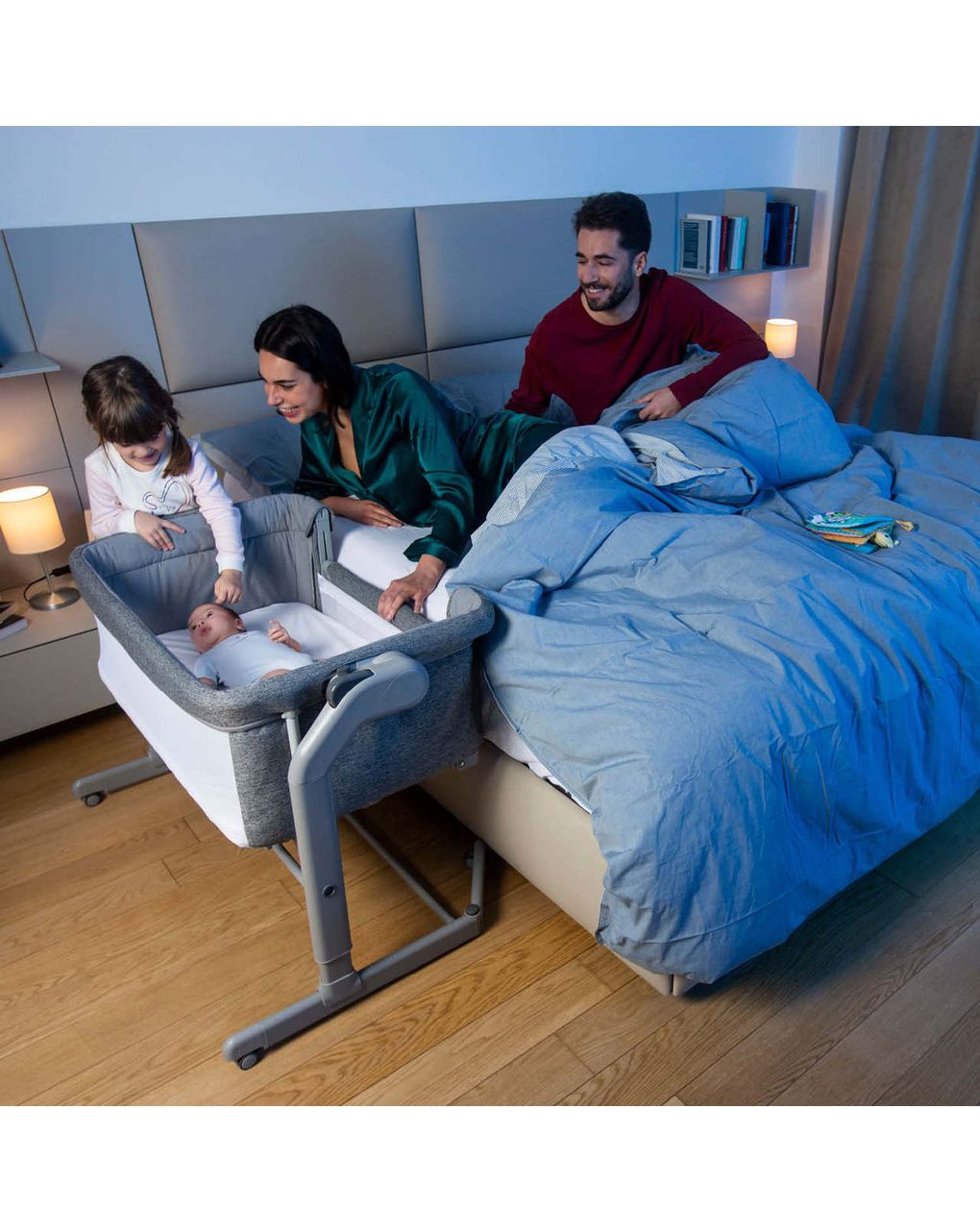 Culla next2me magic evo grey mist - chicco