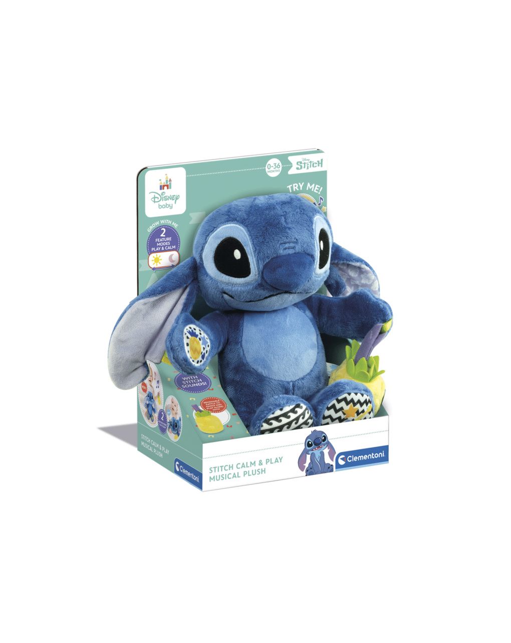 Disney baby stitch peluche musicale - 0m+ - baby clementoni