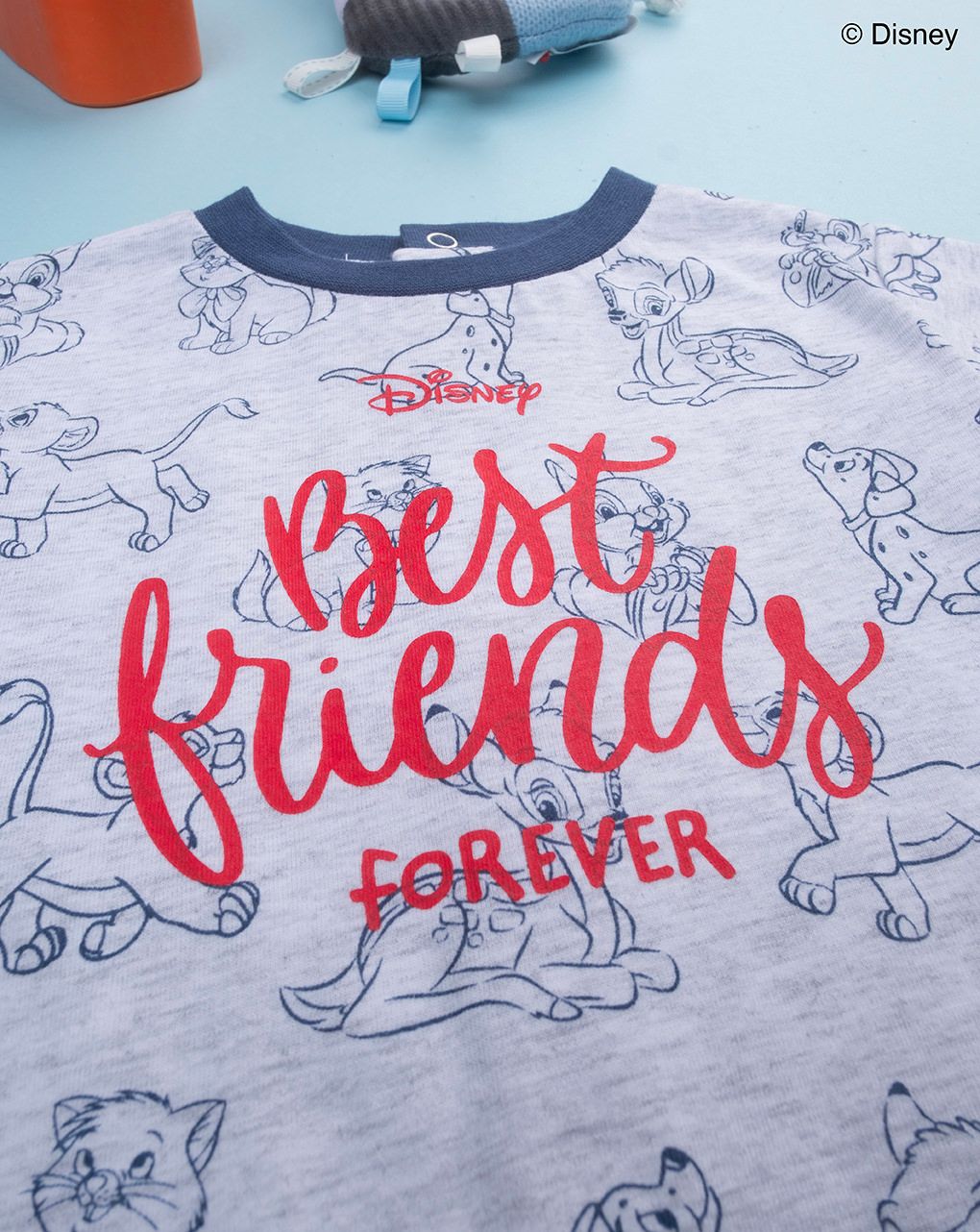 Pigiamone corto bimbo disney grigio