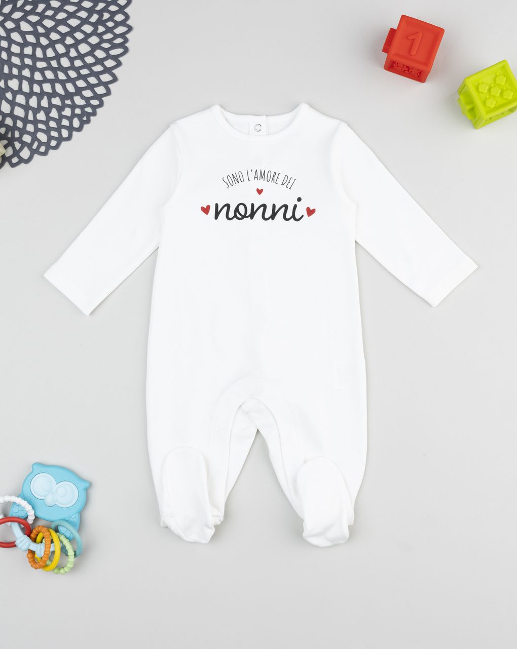 Tutina bimbo bianca "amore dei nonni"