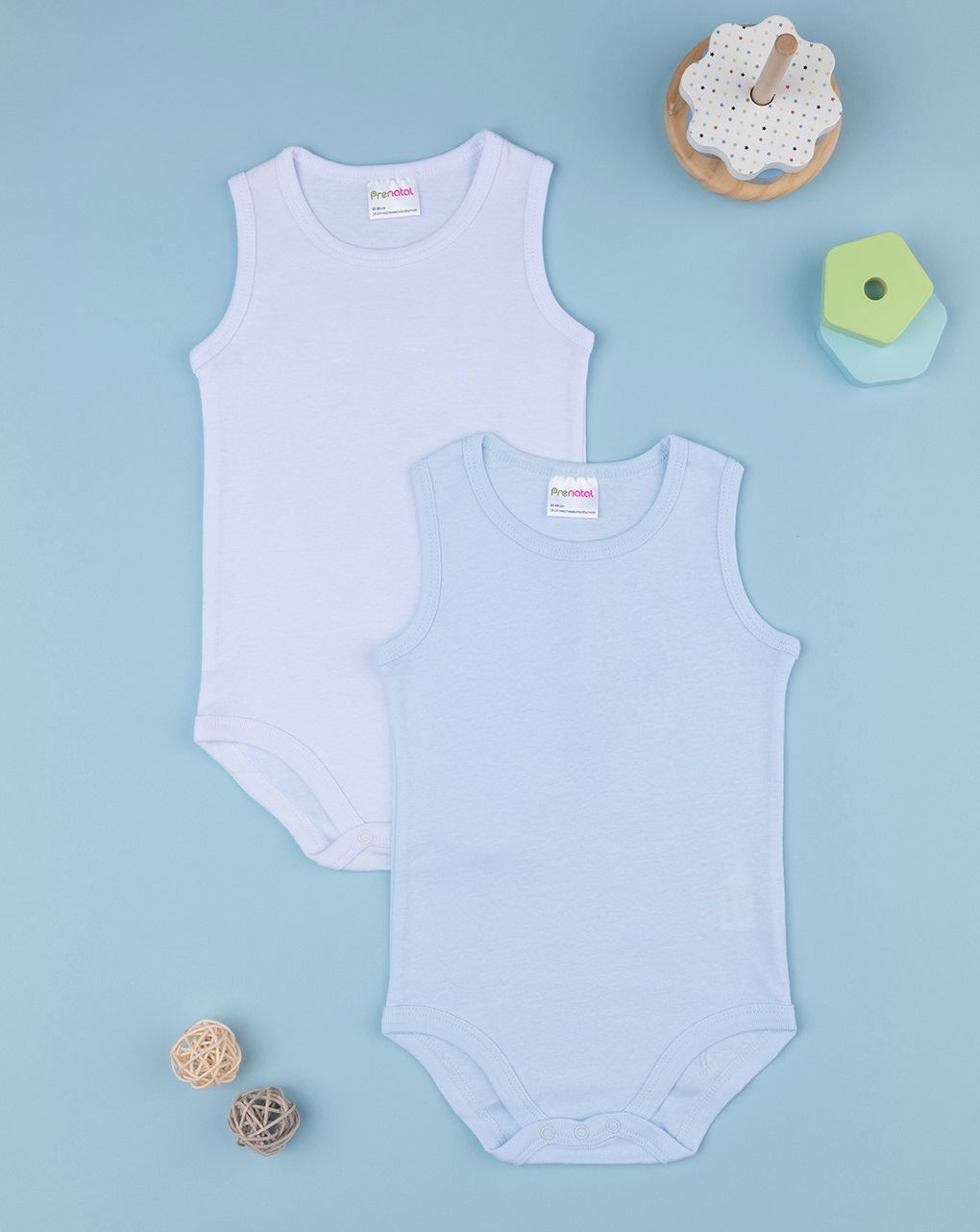 Pack 2 pezzi body in cotone