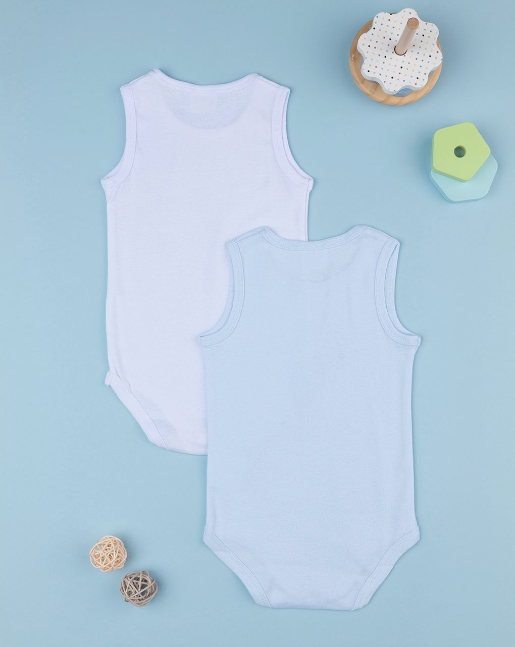 Pack 2 pezzi body in cotone