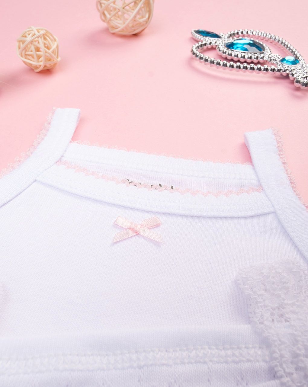 Pack 2 body canotta spalla stretta bimba