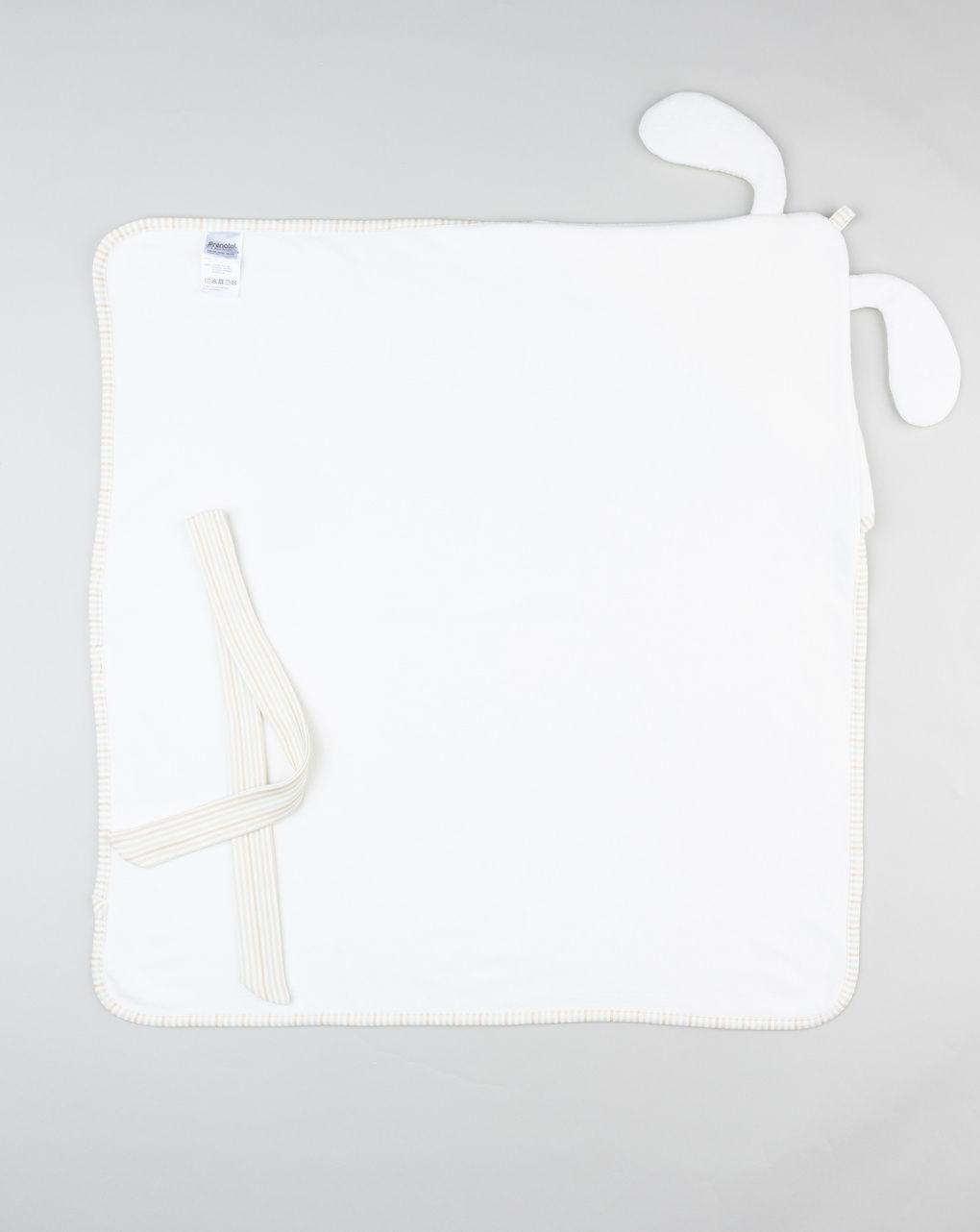 Quadrato spugna bianco bimbo coniglietto