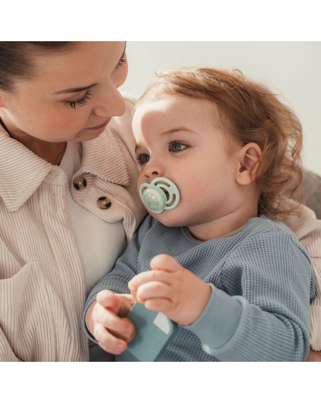 Succhietto perfect confezione doppia 16+ mesi con porta ciuccio - neutro -  mam