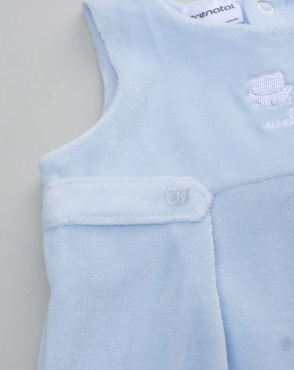 Completo salopette azzurra e maglia bimbo