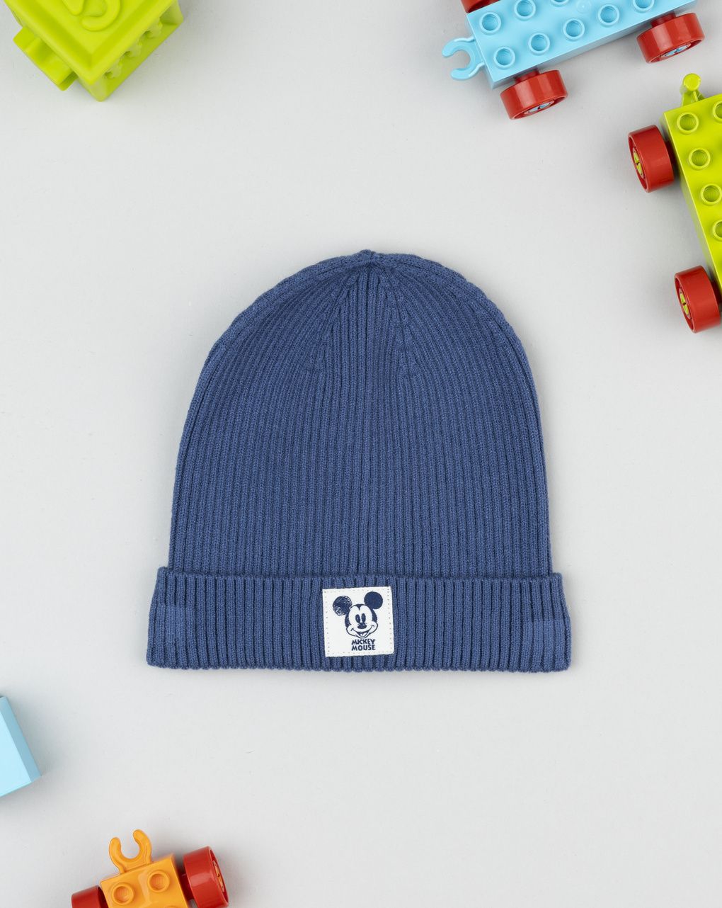 Berretto bimbo blu costina mickey