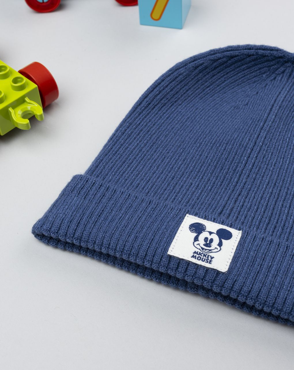 Berretto bimbo blu costina mickey