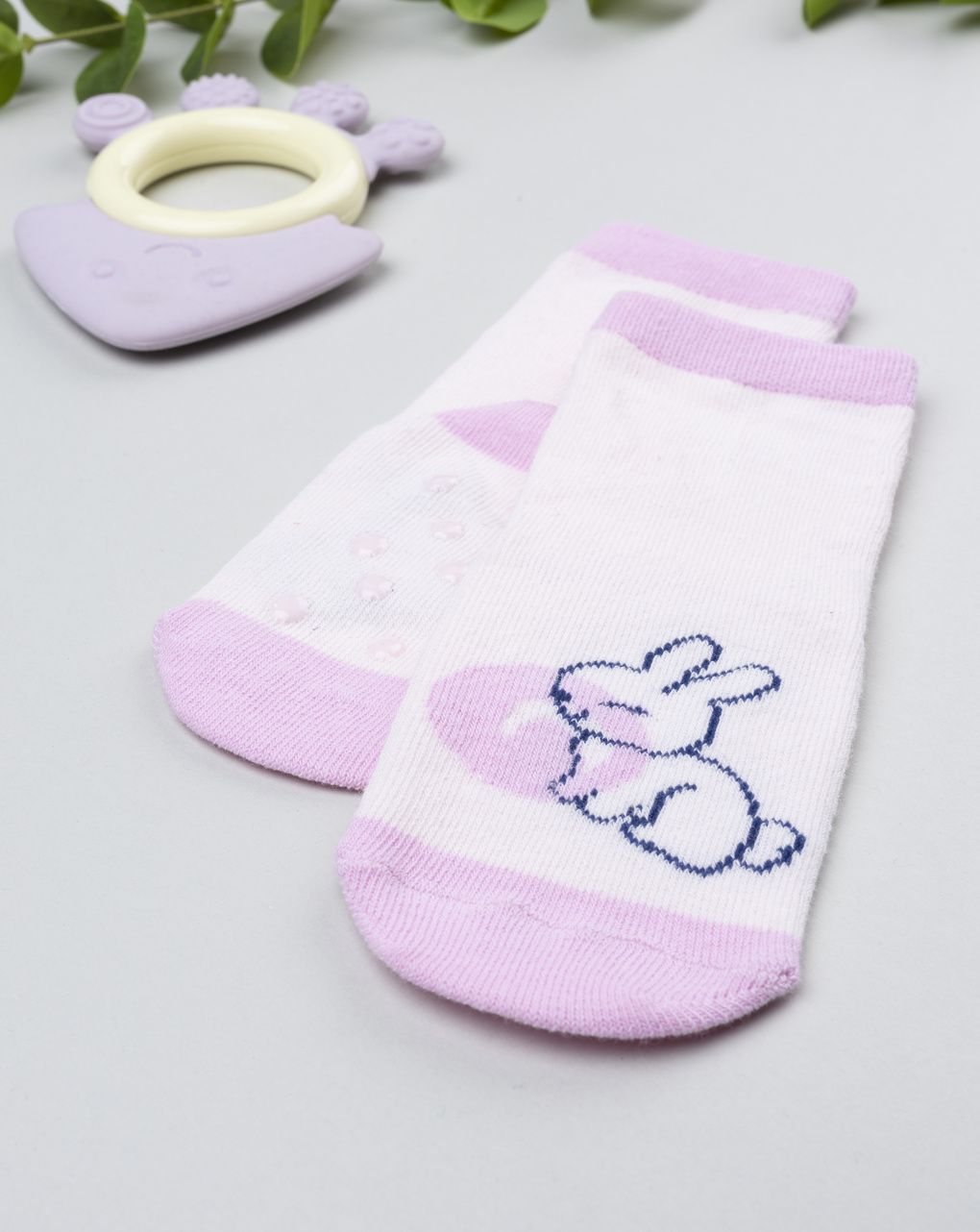 Antiscivolo bimba rosa coniglio