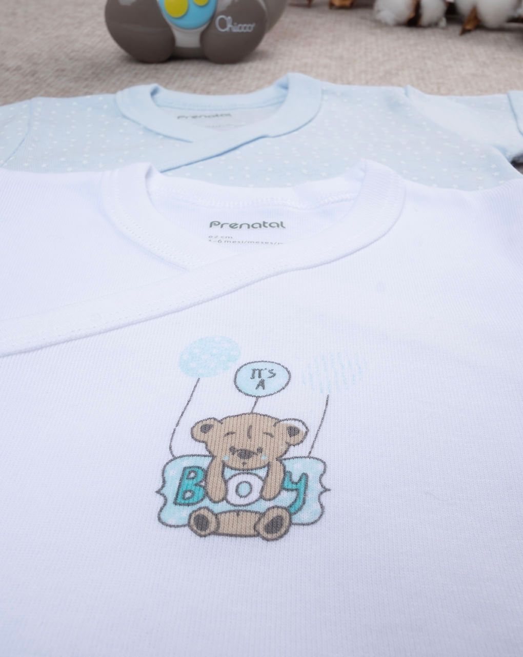 Pack 2 body bianco e celeste