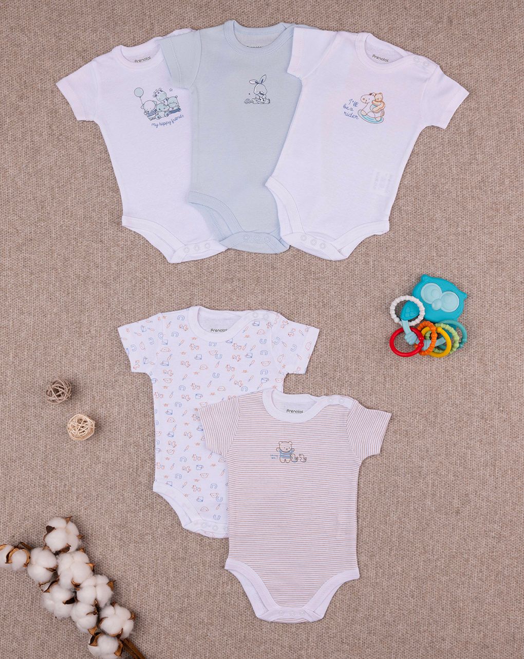 Pack x5 body intimi manica corta bimbo