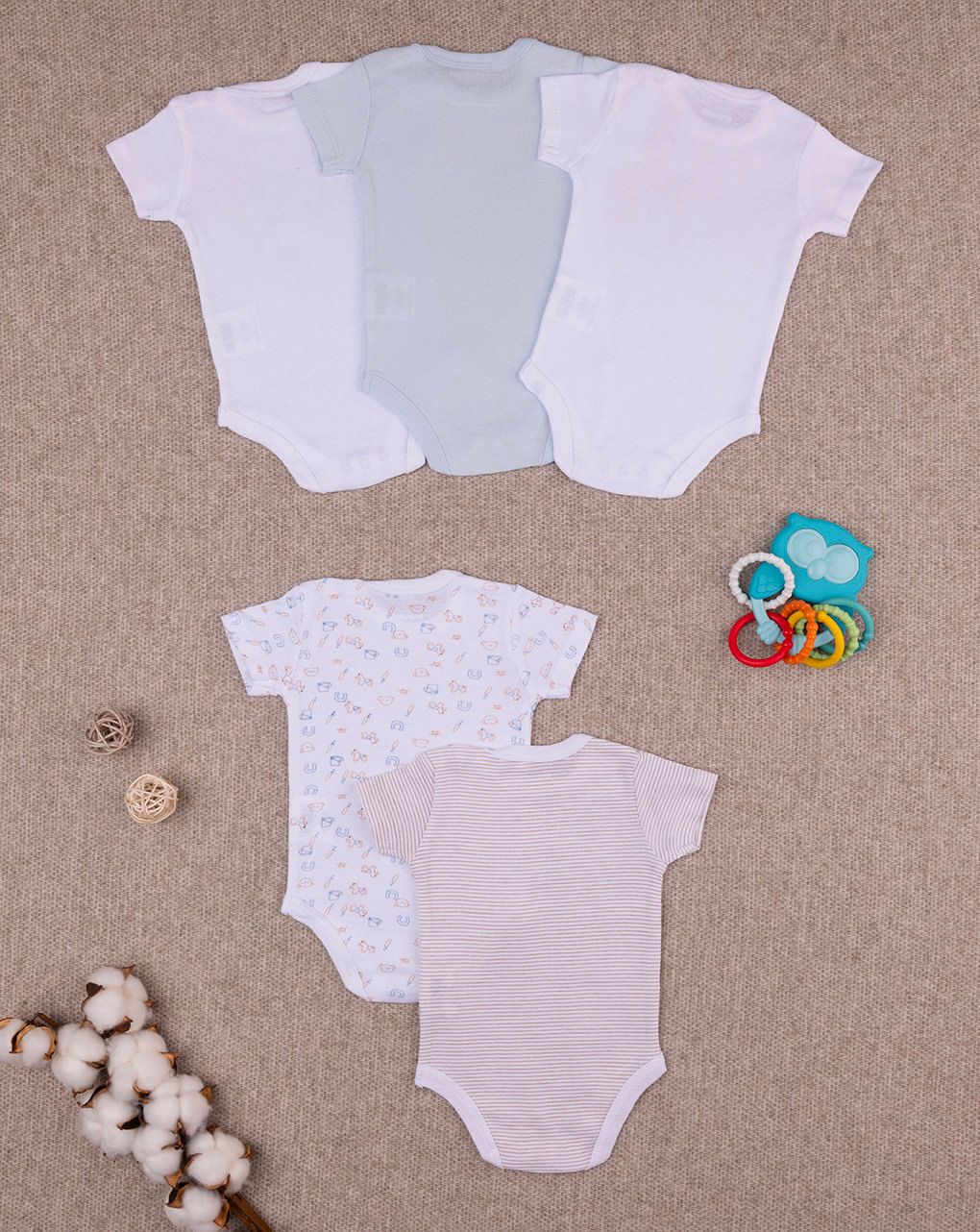 Pack x5 body intimi manica corta bimbo