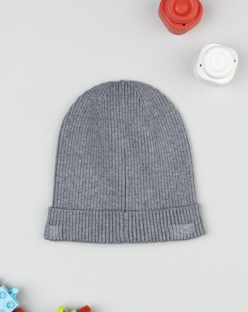 Berretto bambino grigio costina spiderman