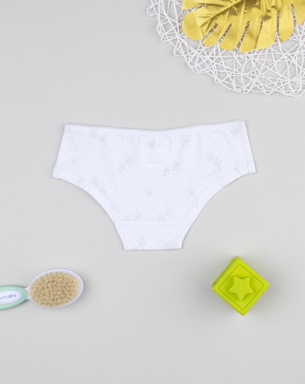 Slip bimba bianco con allover