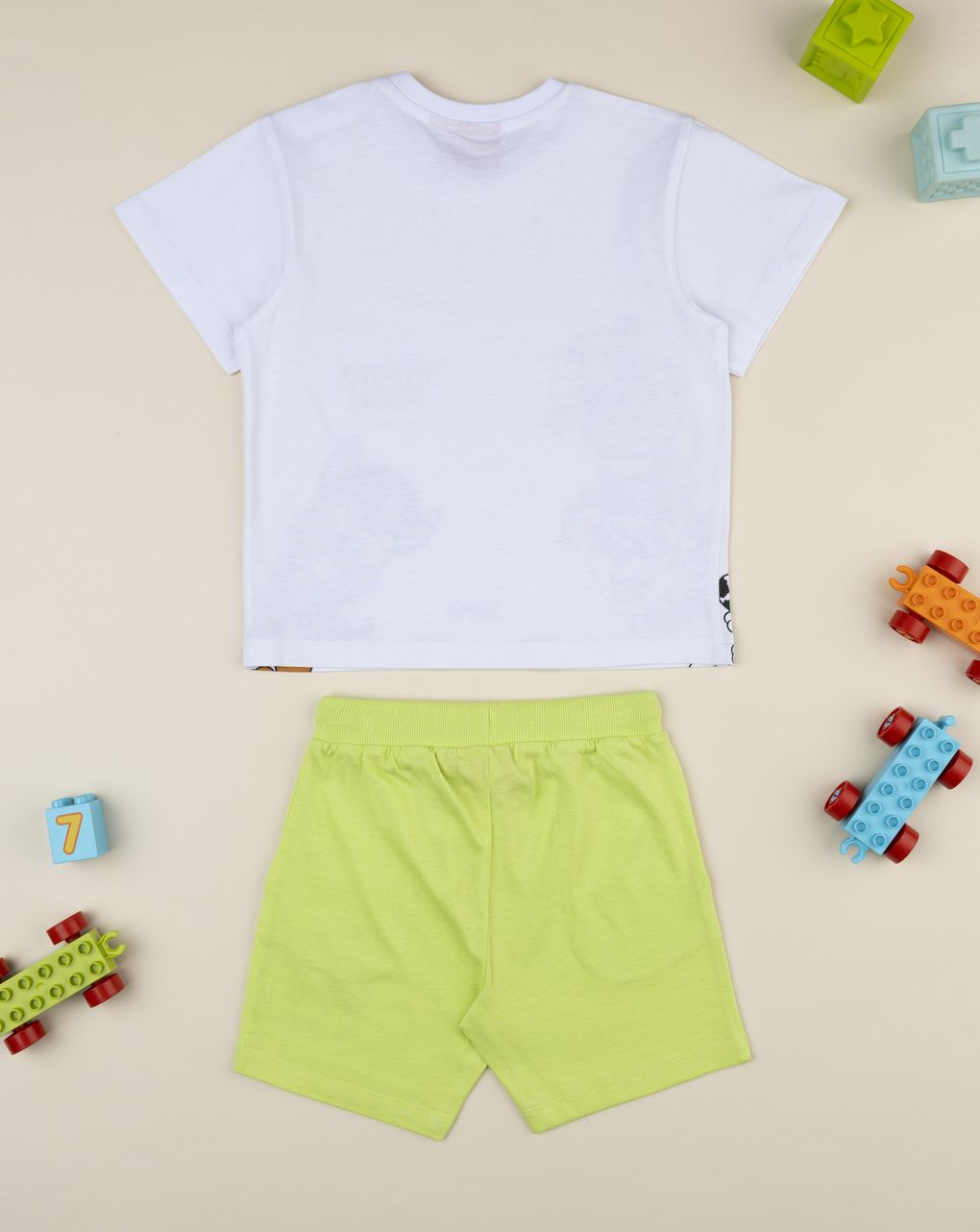 Completo bimbo corto paw patrol bianco/verde