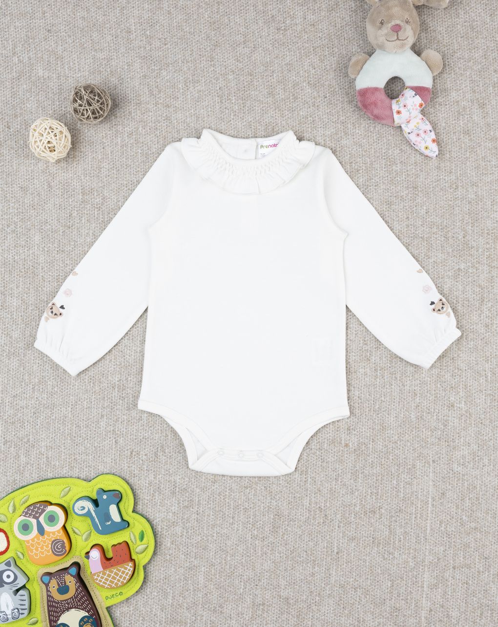 Body bimba bianco orsetti