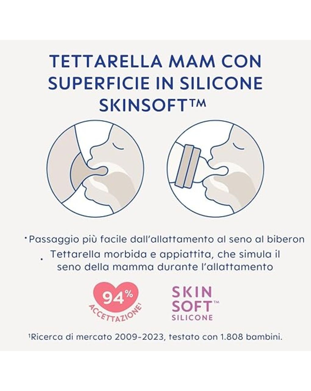 Biberon easy active baby bottle 330 ml 4+ mesi, tettarella misura 3 piatta e simmetrica, rosa  - mam