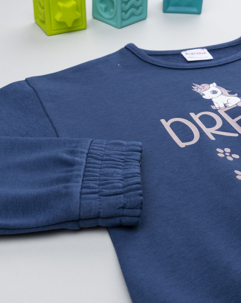 Felpa bambina blu stampa dreams