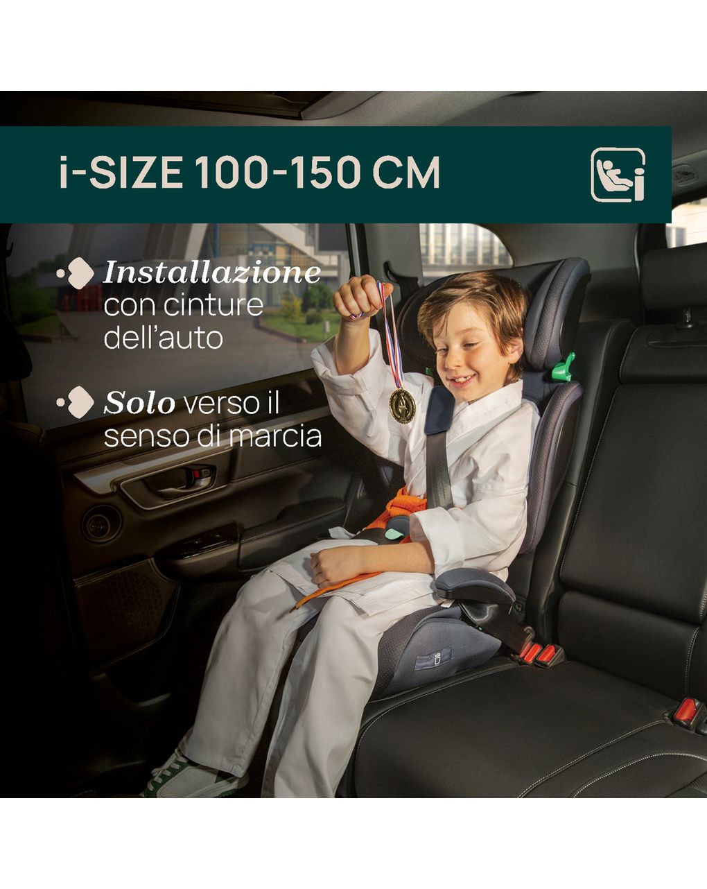 Seggiolino auto quizy i-size black (100–150 cm) - chicco
